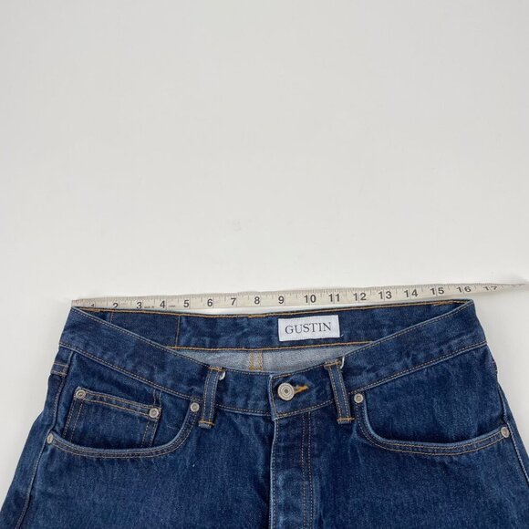 Gustin Straight Classic Raw Selvedge Denim Jeans Mens Size 35x30 #219 Minimalist - Picture 7 of 9